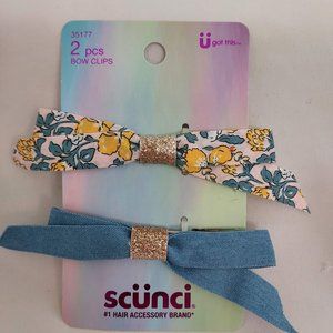 Scunci 2pc bow clips - NWT